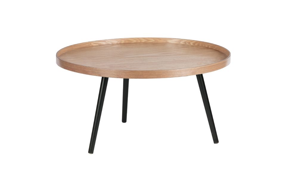 Grande table d'appoint en bois beige Mesa Woood