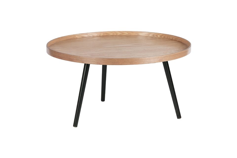 Grande table d'appoint en bois beige Mesa Woood