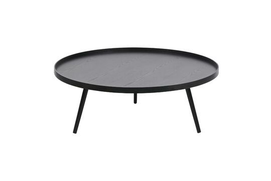 Grande table d'appoint en bois noir Mesa Détouré