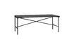 Miniature Grande table de repas en acier inoxydable noir Villa 1