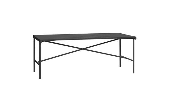 Grande table de repas en acier inoxydable noir Villa