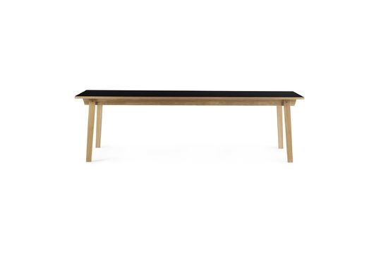Grande table de repas en bois noir Slice Détouré