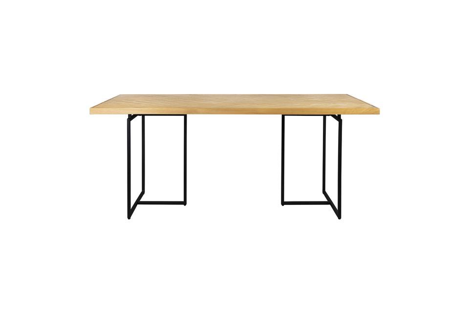 Grande table en bois de chêne Class Dutch Bone