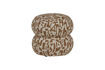 Miniature Graphic Pattern Pouf Brown Anic 1