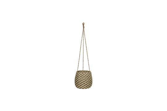 See the product profile green and brown woven fabric hanging basket Faye Green and brown woven fabric hanging basket Faye