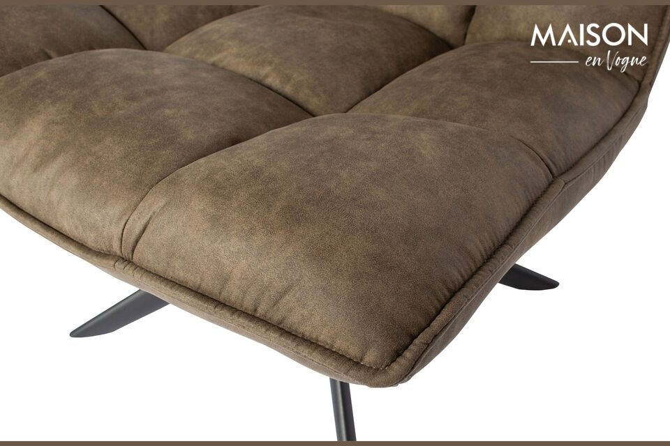 Green artificial leather armchair Jouke - 6