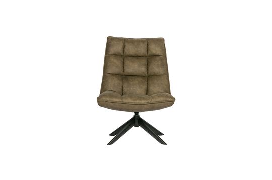 Green artificial leather armchair Jouke