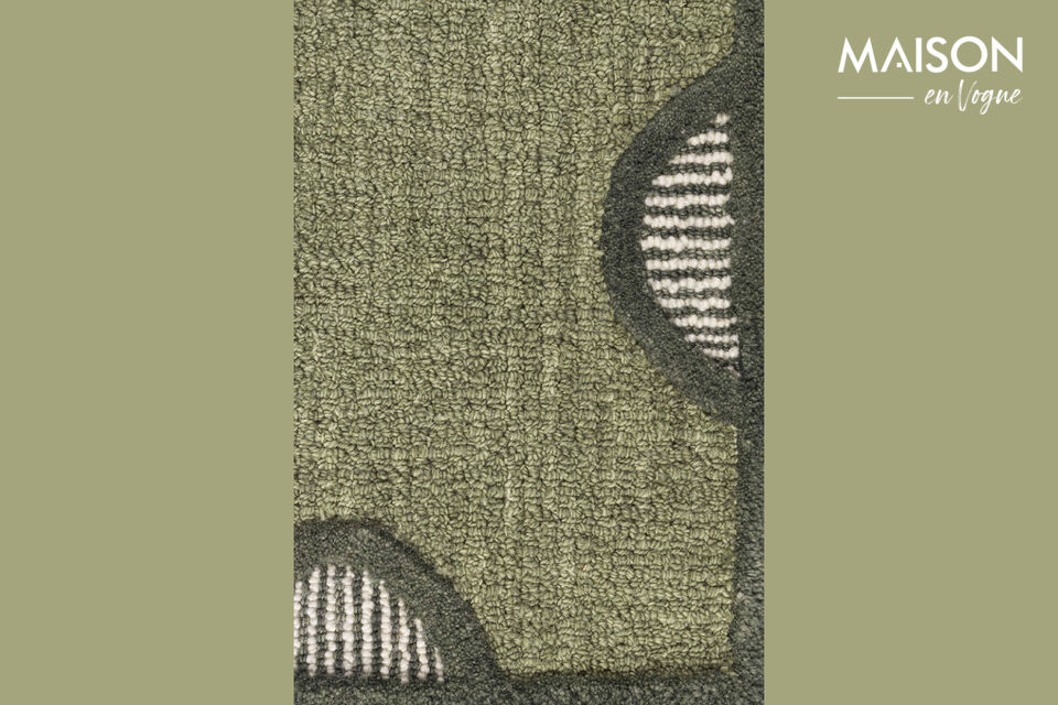 The wavy line with striped filling is reminiscent of a lollipop or candy cane