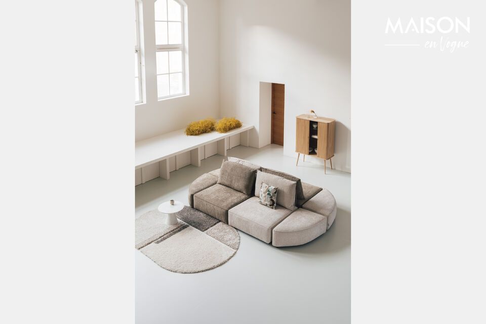 Discover versatility and style with our Hunter modular sofa in green fabric