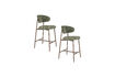Miniature Green Fabric Counter Stool Claes 5