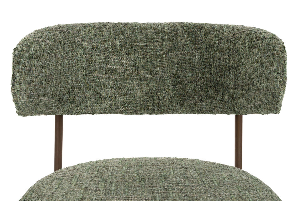Green Fabric Counter Stool Claes - 9