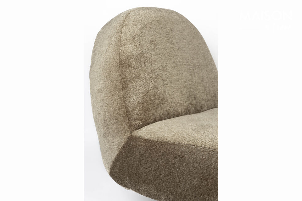 Green fabric lounge chair Eden - 10
