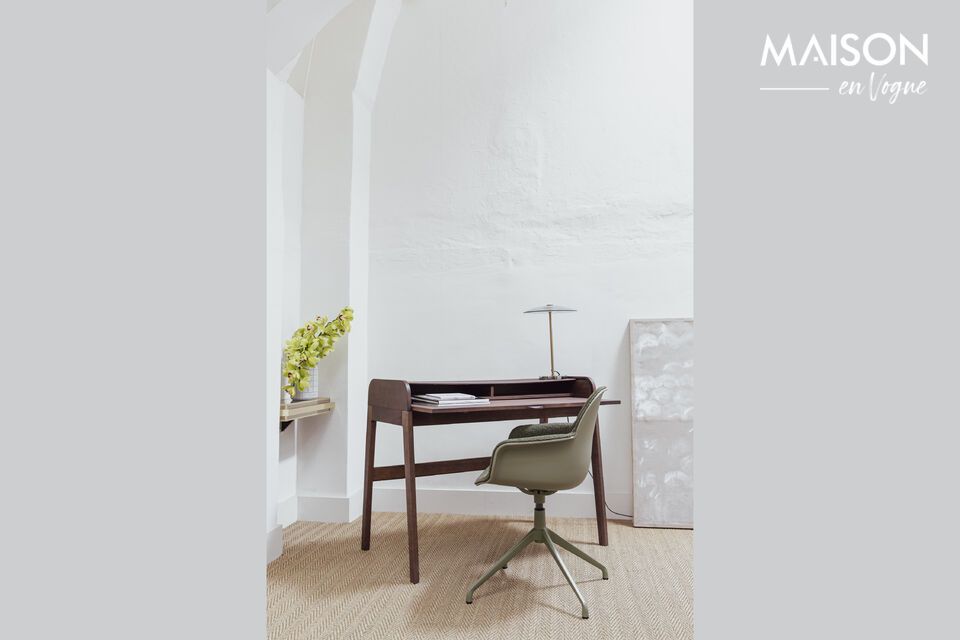 Discover comfort and versatility with the Albert Kuip green fabric swivel chair