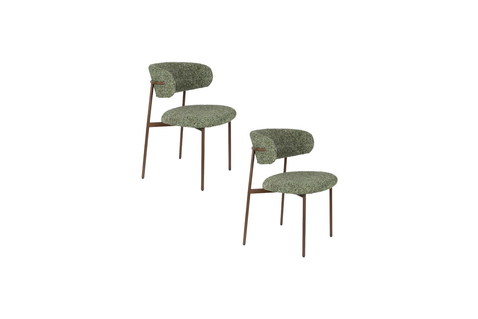 Green polyester chair Claes - 6