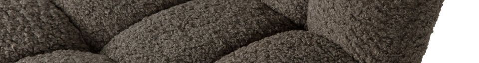 Material Details Green sheepskin effect polyester armchair Job