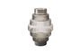 Miniature Grey blown glass vase Steps Clipped