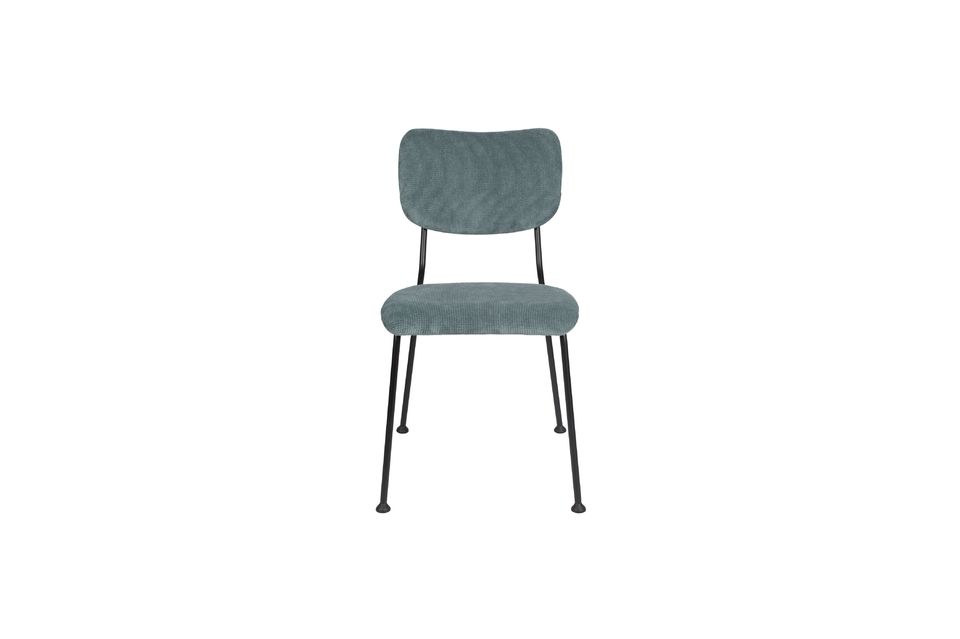 Grey-blue fabric chair Benson - 11