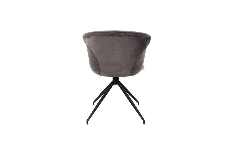 Grey fabric armchair Mia - 7