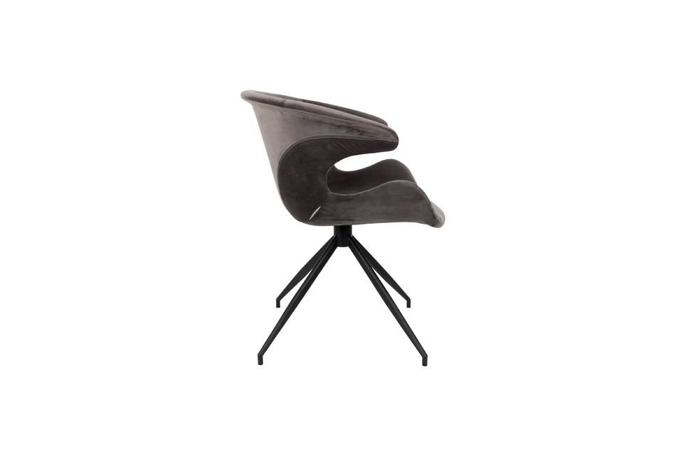 Grey fabric armchair Mia - 9