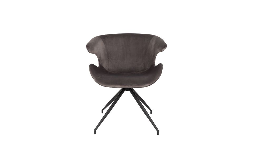 Grey fabric armchair Mia - 5