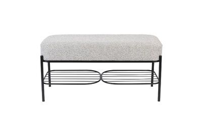 Grey fabric bench Milou