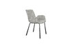 Miniatuur Grey fabric dining armchair Brit 1