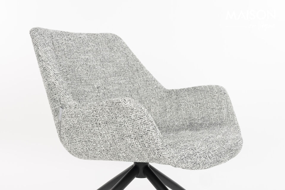 Grey fabric lounge armchair Doulton - 5