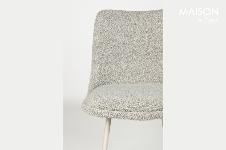 Grey iron dining chair Fijs - 12