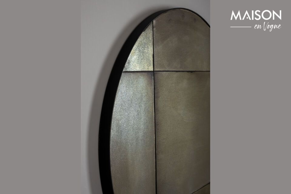 Add elegance and functionality with a sturdy wooden mirror.