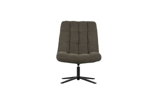 Groene polyester fauteuil met schapenvachteffect Job