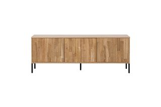 Großer TV-Schrank aus beigem Eichenholz New