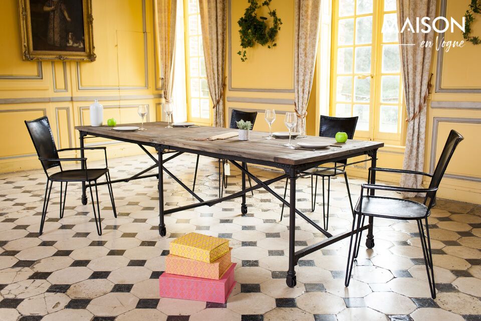 Grote lichthouten eettafel Chehoma