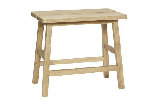 Ground light oak veneer stool Clipped