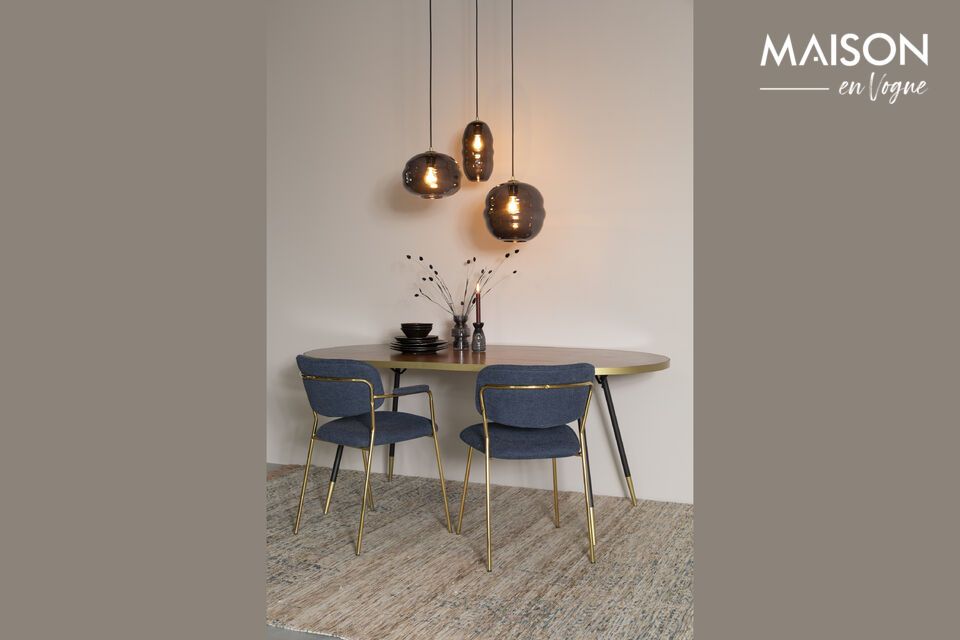 Discover the pure elegance of our Lauren gray glass pendant