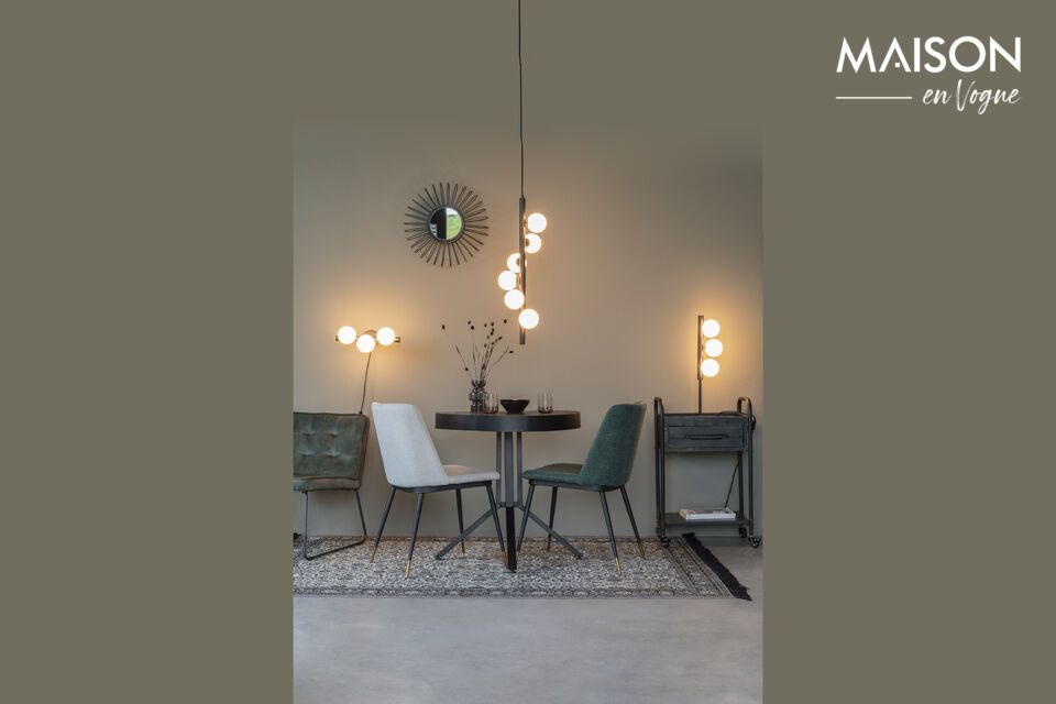 Discover modern elegance with our black glass pendant.