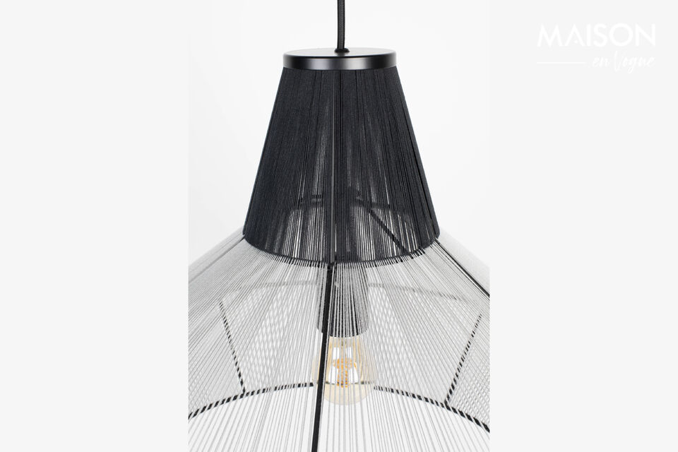Hanglamp in grijs katoen Fairy - 13