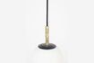 Miniatuur Hanglamp zwart glas 18 cm Orion 14