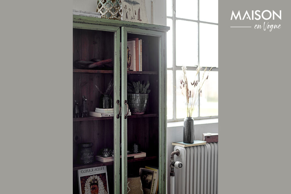Hazem armario de madera maciza verde Bloomingville