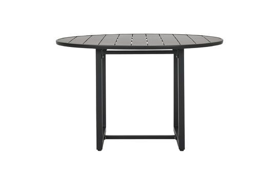 Helo black metal round dining table