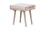 Miniatura Hendaya taburete de madera blanco Clipped