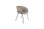 Miniature High armchair in gray fabric Feston Clipped