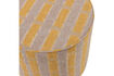 Miniature High chenille taupe and yellow pouf SARLI 3