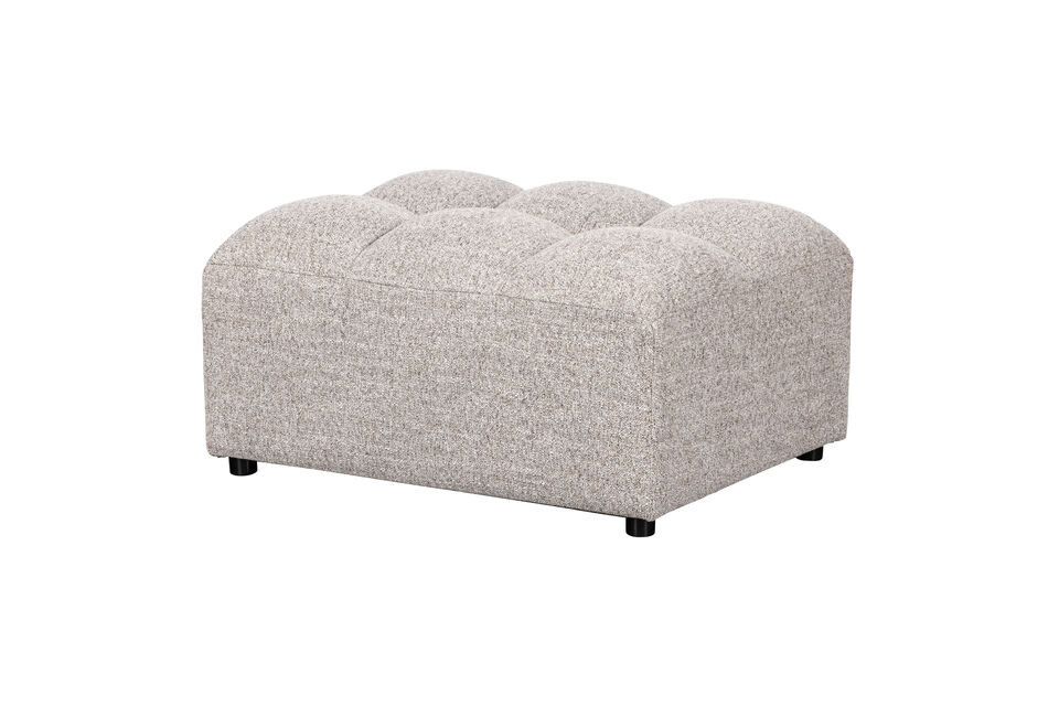 Hocker 48x100 cm Geweven Stof Naturel ALLURE Woood