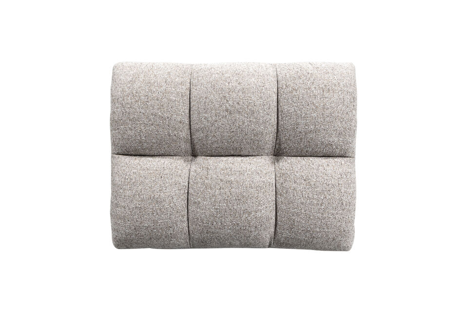 Hocker giocoso Un design lussuoso e unico Rivestito in tessuto a trama grossa H 48 cm x L 100 cm x