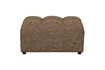 Miniature Hocker 48x100 cm Woven Fabric Dark Brown Melange ALLURE 2