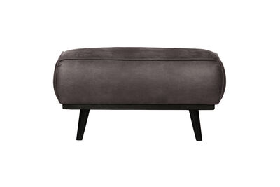 Hocker 80x55 cm Eco-Leder Dunkelgrau Statement