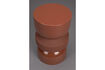 Miniaturansicht Hocker aus orangefarbenem Holz Apollo 2