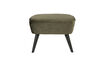 Miniatura Hocker con patas Terciopelo Verde cálido SARA 2