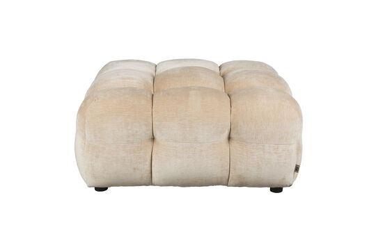 Hocker Hackman Velours beige ohne jede Grenze