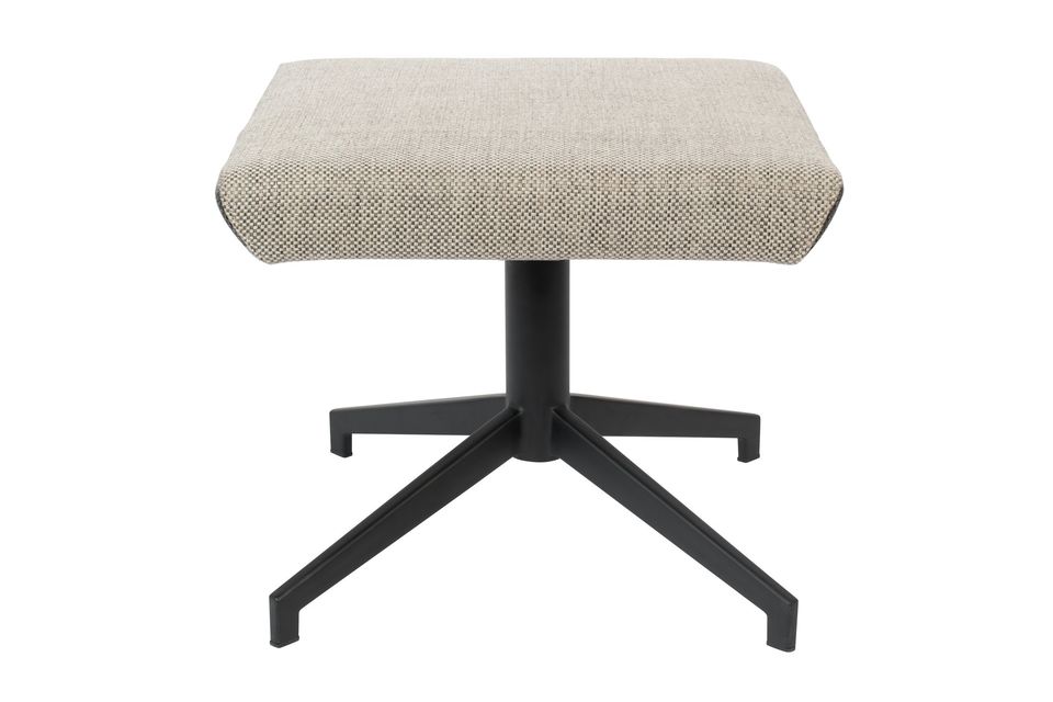Hocker van grijze stof Uncle Jesse - 6